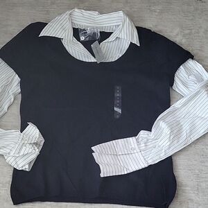 Worthington Black and White Blousw